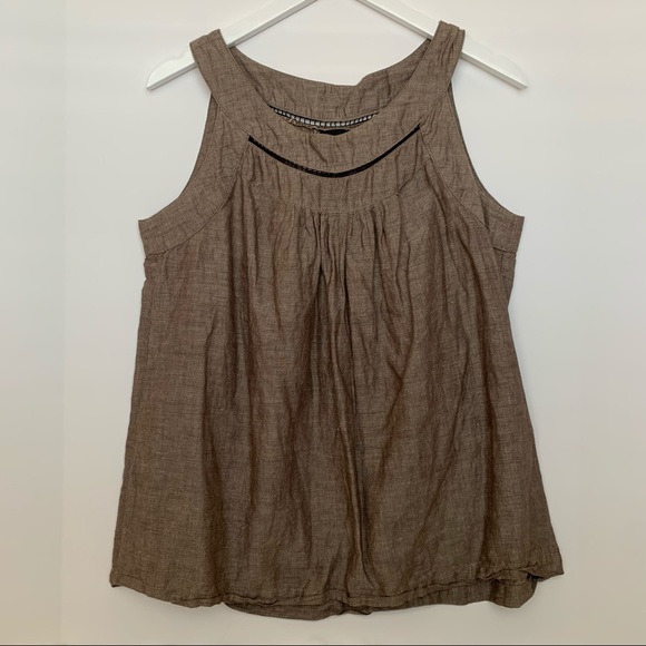 🎉HP🎉 Willi Smith Flowy Brown Tank Blouse Large - Picture 2 of 8